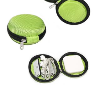 Green Headphone Data Cable Storage EVA Box