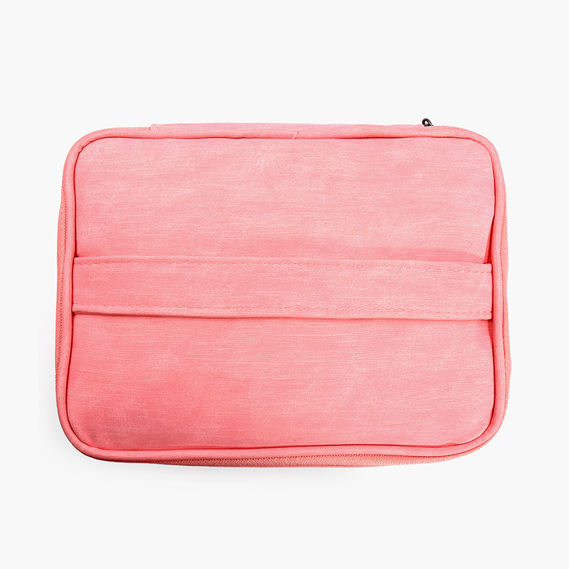 Customized-Pink-Travel-Double-Layer-Makeup-Bag-4