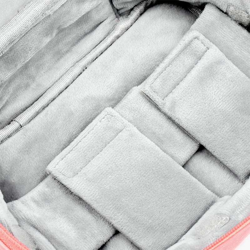 Customized-Pink-Travel-Double-Layer-Makeup-Bag-8